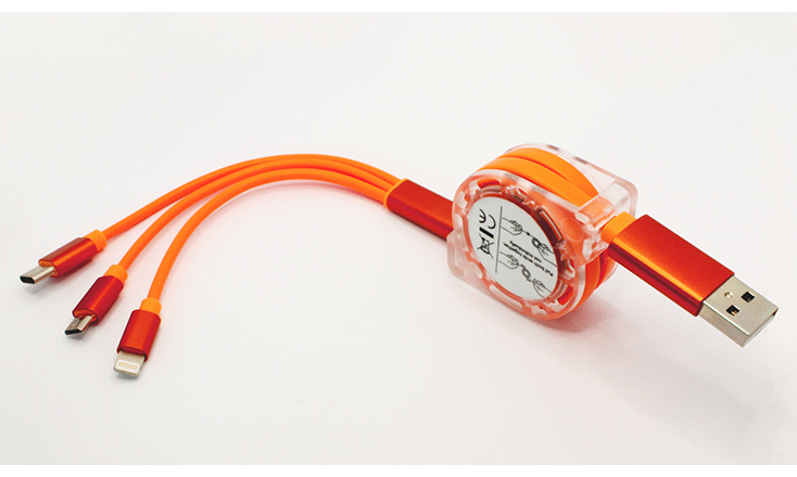 三合一伸縮數據線